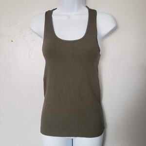 Love Charm One Size Ribbed Olive Green Racerback Tank Top Layering Undershirt